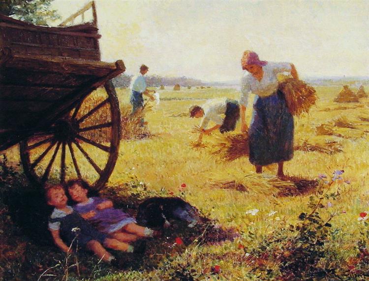 Haymaking, c.1880 - Віктор Жільберт