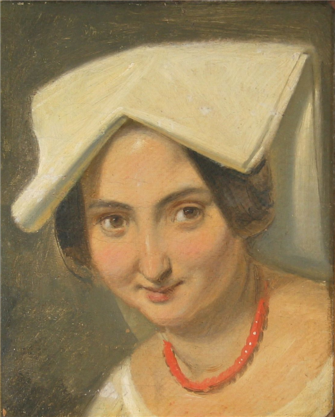Portrait of a young Italian girl - Ernst Meyer