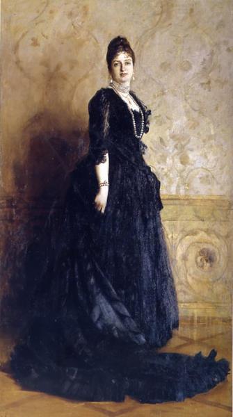Portrait of Her Majesty Queen Margaret of Savoy, c.1890 - Cesare Tallone