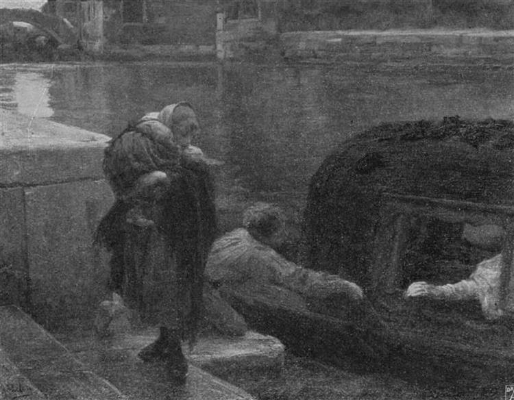 The orphans of the good-for-nothing, c.1896 - Alessandro Milesi