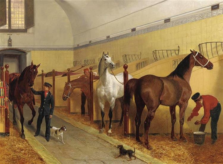 The stable, 1848 - Filippo Palizzi