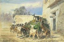 The goats' meal - Filippo Palizzi
