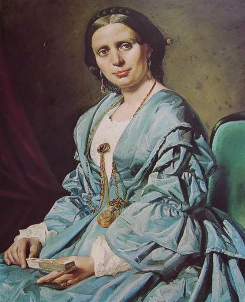 Portrait of a lady, 1855 - Джироламо Индуно