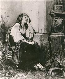 Female gypsy - Girolamo Induno