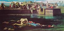 The sacrifice of the virgin in the Nile - Federico Faruffini