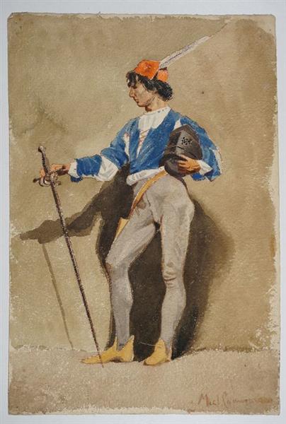 Historical figure, c.1890 - Michele Cammarano