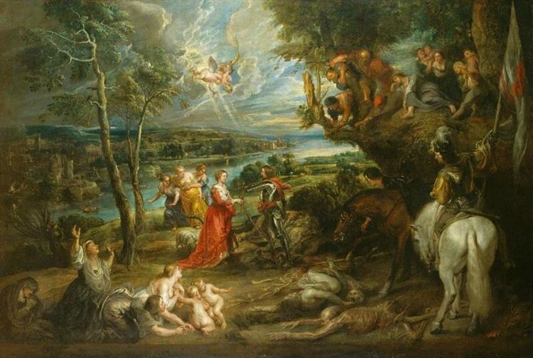 Landscape with Saint George and the Dragon, c.1630 - Pierre Paul Rubens