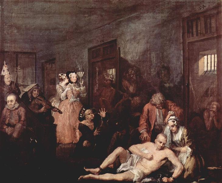 Le Libertin à Bedlam, 1734 - Вільям Хогарт