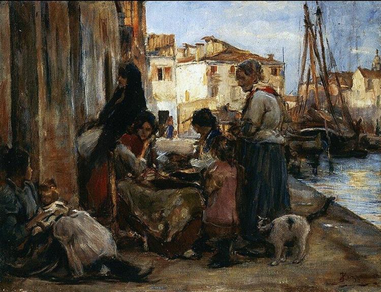 Chioggia women along the pier - Alessandro Zezzos