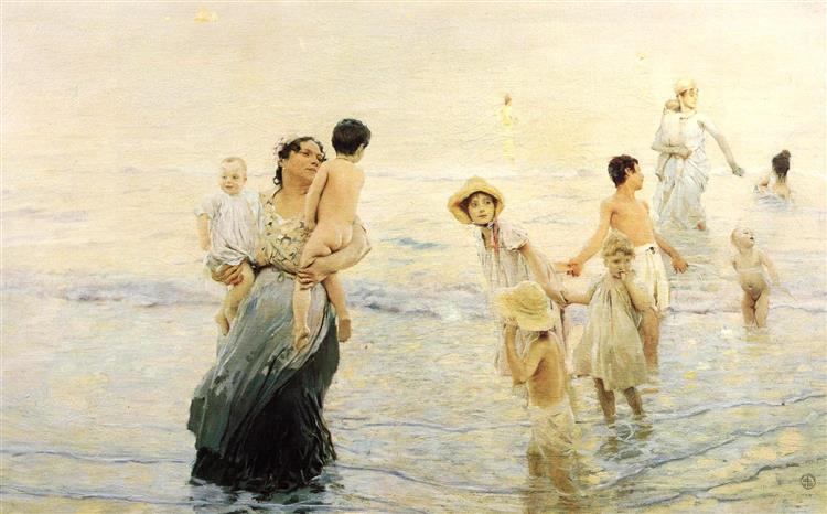 July (On the beach), 1893 - 1894 - Ettore Tito