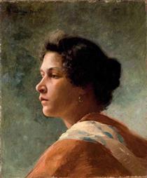 Portrait of a young girl - Винченцо Каприле