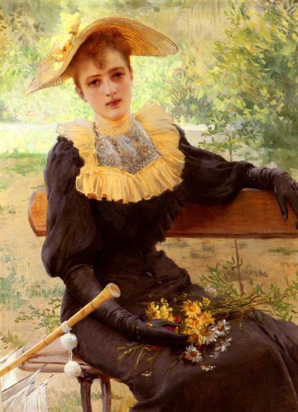 In the garden, 1892 - Vittorio Matteo Corcos
