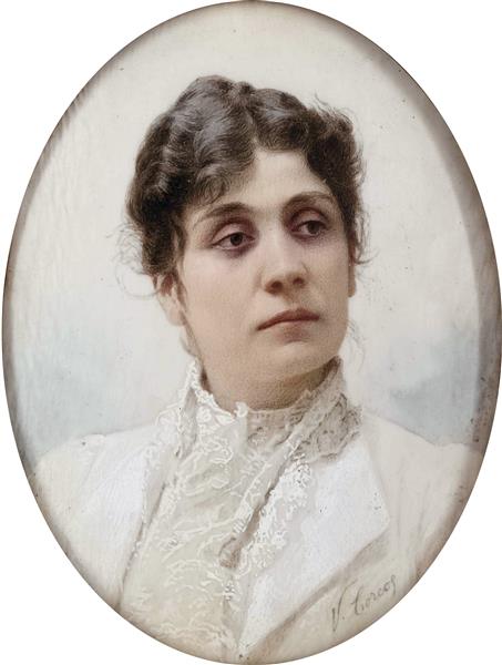 Portrait of the Italian actress Eleanora Duse - Vittorio Matteo Corcos