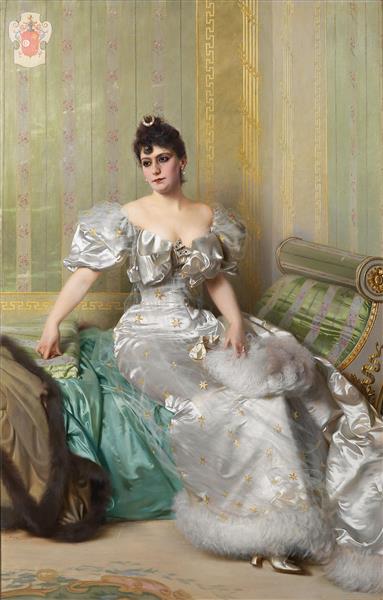 Portrait of Corinna Salmon, 1893 - Vittorio Matteo Corcos