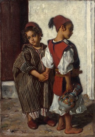 Children in La Berrada (now Berrada, Morocco) - Alfred Dehodencq