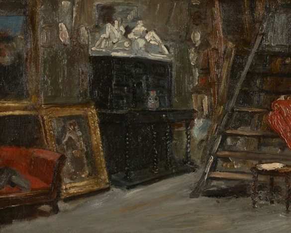 View of the artist's studio - Alfred Dehodencq