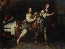 Joseph and the wife of Putifares - Domenico Fiasella