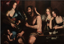Hercules and Onphale - Domenico Fiasella