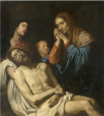 Lamentation over the Dead Christ - Domenico Fiasella