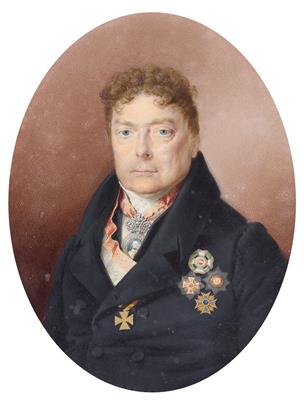 Portrait in civilian skirt with order decorations, 1829 - Friedrich Johann Gottlieb Lieder