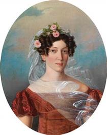 Portrait of Princess Helene Poniński - Friedrich Johann Gottlieb Lieder