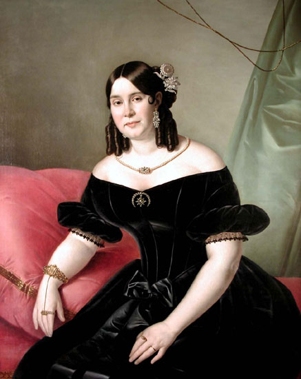 Portrait of Amalia Tonello Cappelletti, c.1840 - Giuseppe Tominz
