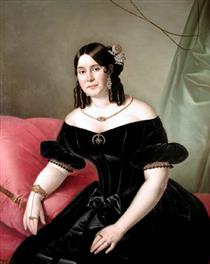 Portrait of Amalia Tonello Cappelletti - Giuseppe Tominz