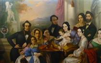 Portrait of the Senigaglia family - Иосип Томинц