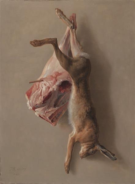 Nature morte au lièvre et au gigot d'agneau, 1742 - Jean-Baptiste Oudry