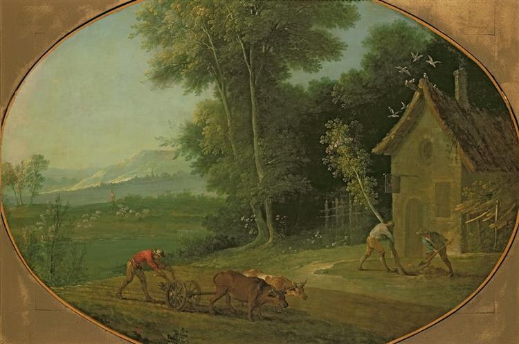 Spring Landscape, 1749 - Жан-Батист Одри