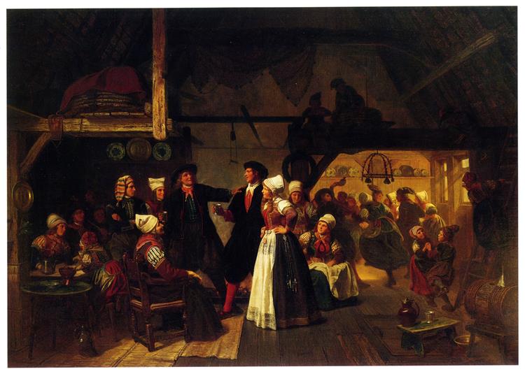 Wedding in Heligoland, 1855 - Rudolf Jordan