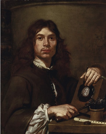 Portrait of a medalist, half-length, 1668 - Себастьян Бурдон