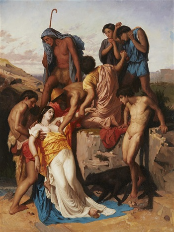 Zenobia found by shepherds on the banks of the Araxes, 1850 - 布格羅