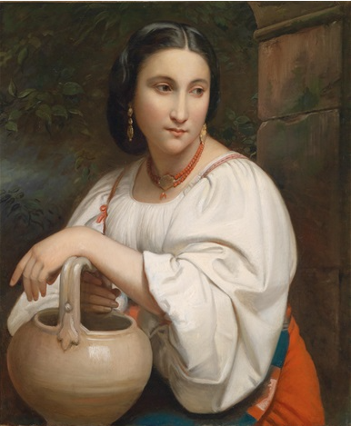 Portrait of a young roman woman - William Adolphe Bouguereau