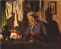 In the sewing room - Wenzel Tornøe