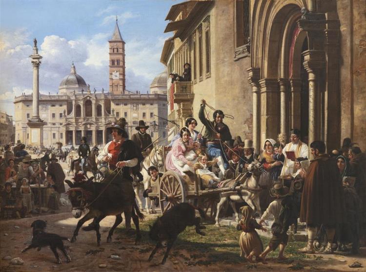 The Feast of St. Anthony in Rome, 1838 - Vilhelm Marstrand
