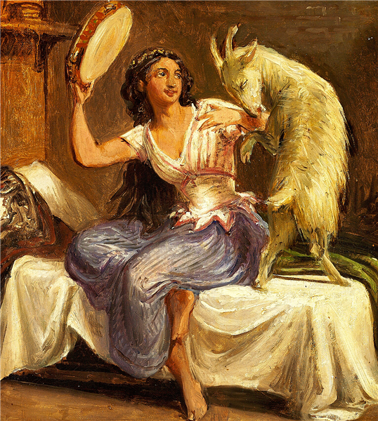 "Esmeralda" and the goat - Wilhelm Marstrand