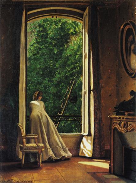 The window on the apple tree, 1873 - Vito d'Ancona