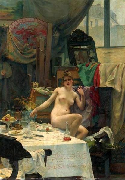 In the studio, 1891 - Поль Франсуа Квинсак