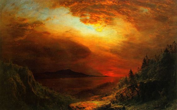 Twilight, Mount Desert Island, Maine, 1865 - 弗雷德里克·埃德溫·丘奇