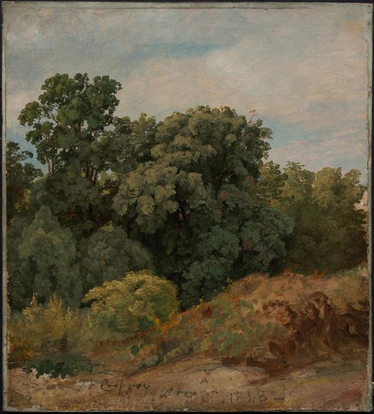 Study of a Clump of Trees, 1848 - Джаспер Фрэнсис Кропси