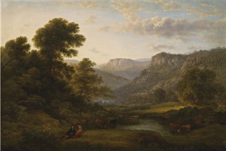 View at matlock, derbyshire, c.1820 - Джон Гловер