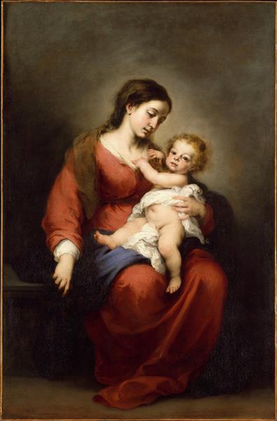 Virgin and Child, c.1675 - 1680 - Бартоломе Эстебан Мурильо
