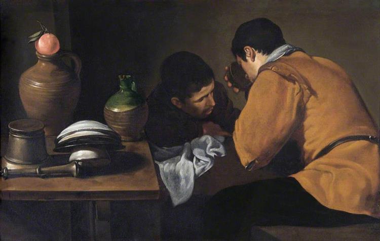 Two Young Men Eating At A Humble Table, c.1622 - Диего Веласкес