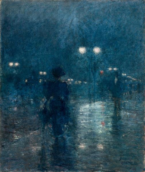 Fifth Avenue Nocturne, 1895 - Чайльд Гассам