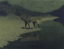 Moonlight. Wolf - Frederic Remington