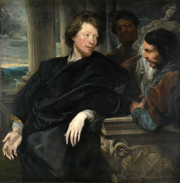 Portrait of George Gage with Two Attendants - Anthony van Dyck