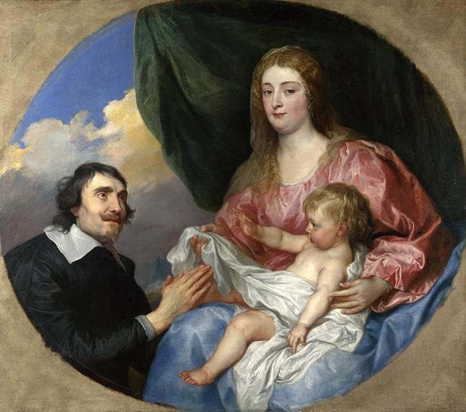 The Abbe Scaglia adoring the Virgin and Child - Anton van Dyck