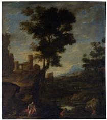Landscape with Leto and the Peasants Transformed into Frogs - Benito Manuel Agüero
