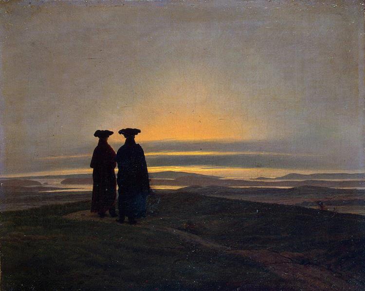 Evening Landscape with Two Men, c.1830 - c.1835 - Каспар Давид Фридрих